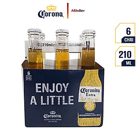 Lốc 6 chai bia Coronita Extra 210ml