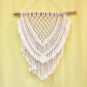 Phụ kiện trang trí treo tường macrame Boho - Ảnh thật- có làm kích thước và màu sắc theo yêu cầu