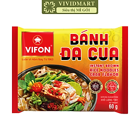 VIFON - Bánh đa Vifon hương vị cua, bánh đa cua Vifon, bánh đa Vifon vị cua, bánh đa Vifon ăn liền (60g/gói)