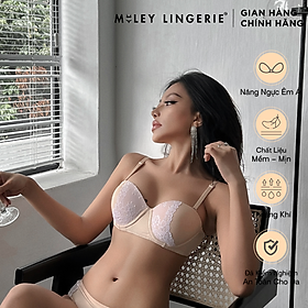 Áo ngực cúp ngang phối viền ren miley lingerie brm09202