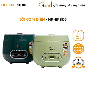 Nồi cơm điện Hare HR-ER806 (0.8L) chống dính PFLUON -hàng chính hãng thương hiệu Hare - Bảo hành 12 tháng