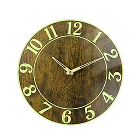 Luminous Wall Clock Night Lights Silent Wooden Hanging Clock for Gift Office