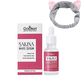 Serum Body Mờ Thâm, Dưỡng Trắng, Ngăn Mùi Hôi, Se Khít Lỗ Chân Lông Oriskin Sakina White Serum 20ml, Tặng Băng Đô Thời Trang Màu Ngẫu Nhiên 