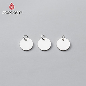 Combo 4 cái charm bạc hình tròn treo - Ngọc Quý Gemstones