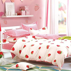 Bộ 5 Món Chăn Ga Gối 100% Cotton Sợi Bông Hàn Quốc Julia - Có Chăn Chần Gòn