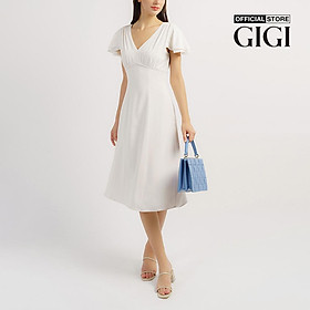 GIGI - Đầm midi cổ V tay ngắn 2 tầng thời trang G2102D221168