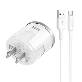Mua Bộ Củ Sạc Kèm Cáp SẠc Micro Hoco C37  - Hàng Chính Hãng + Tặng Kèm 1 Ghế Đỡ Đa Năng T2