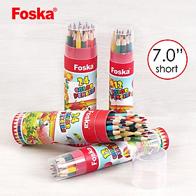 1 Hộp tròn bút chì 12 màu Foska PTR1012L