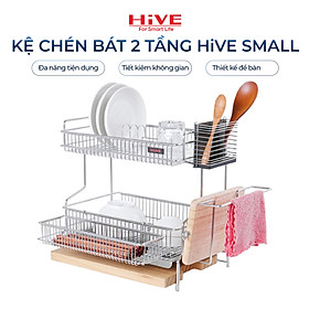 Kệ úp chén bát 2 tầng HiVE SMALL inox 304.
