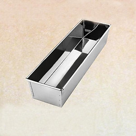 Khuôn làm bánh ga tô inox hình chữ nhật QueenRose Nhật Bản - 30cm