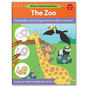 Hình ảnh Watch Me Read and Draw: The Zoo : A step-by-step drawing & story book