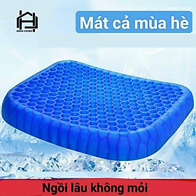 Đệm ngồi 3D cao cấp, nệm lót ghế gel tổ ong thoáng khí, bảo vệ cột sống dành cho người hay ngồi làm việc