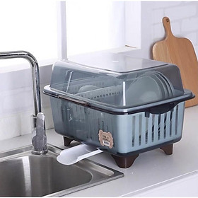 Mua rổ úp bát đĩa 2 lớp có khay thoát nước hàng nhập khẩu cao cấp cỡ to