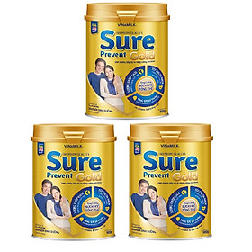 Combo 3 lon sữa sure prevent gold lon 900g