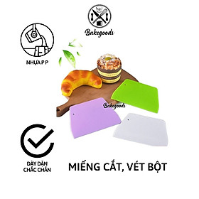 Mua Miếng cắt bột  vét bột  dụng cụ chà láng bánh kem bằng nhựa nhiều màu 13.5x 10.5 x 9.3 cm