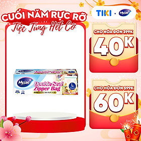(Chọn Size) Túi Zip PE Trong Suốt 2 Đường Kéo MyJae, Túi Bọc Đồ Ăn, Rau Củ Bảo Quản Trong Tủ Lạnh