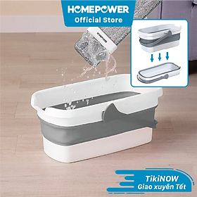 Mua Xô nước gấp gọn Homepower rửa xe lau nhà đa năng  dày dặn cỡ lớn 14Lit