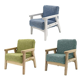 3 Pieces Handcrafted Mini Single Sofa 1:12 Doll House Furniture Decorative