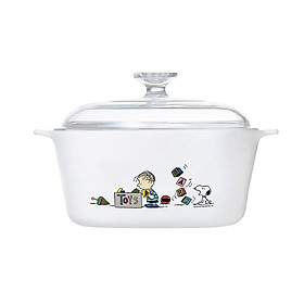 Nồi Gốm Thủy Tinh Kèm Nắp CORNINGWARE Chịu Nhiệt Cao Phiên Bản Giới Hạn Hình Snoopy Dung Tích 5L