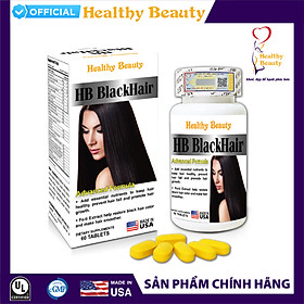 Viên Uống Healthy Beauty HB BLack Hair 30 Viên Và 60 Viên Giảm Gãy Rụng và Đen Tóc
