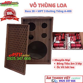Mua Vỏ Thùng Loa (Bass 25 - Bass 30) - Lắp 1 Bass  1 Mid  2 Treble - Tặng Kèm Bông Tiêu Âm 3 Lớp
