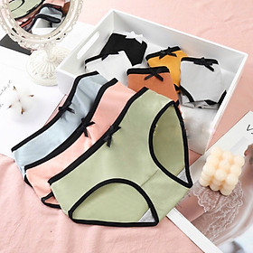 Combo 4 Quần Lót Nữ Cotton Viền Đen Thể Thao - Freesize dưới 55kg