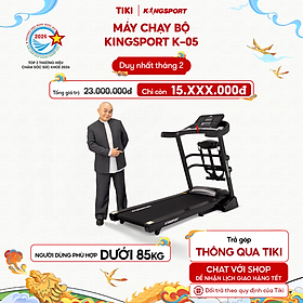 Máy chạy bộ KINGSPORT K-05 khung sườn Kingtech Titan 2.0, 12 chương trình tập luyện phù hợp