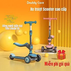 Xe Scooter cho bé, Xe trượt scooter 3 bánh phát sáng có ghế ngồi cho bé trai và bé gái 2,3,4,5,10 tuổi Mideer scooter