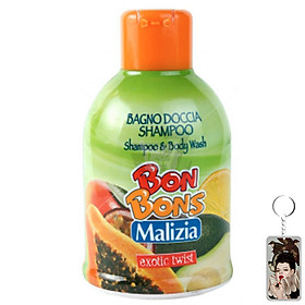 Sữa tắm gội trẻ em Malizia Bon Bons 500ml + móc khóa