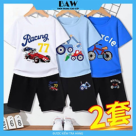 Set Đồ Bé Trai phong cách hàn quốc, chất thun cotton mát mịn thấm hút mồ hôi, thời trang trẻ em thương hiệu BAW mã 140-141-142