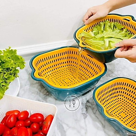 Mua Bộ rổ thau 6 món Bộ 3 Rổ 3 Thau  Bộ Thau kèm Rổ Vuông