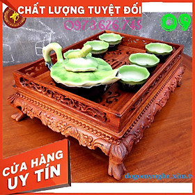 Mua Khay trà bàn trà gỗ hương  khay rồng chầu chân quỳ