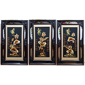 Mua TRANH THÊU HOA SEN VÀNG - PHÚC LỘC THỌ
