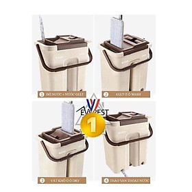 Mua Bộ chổi lau nhà tự vắt tự động có thùng siêu tiện tích