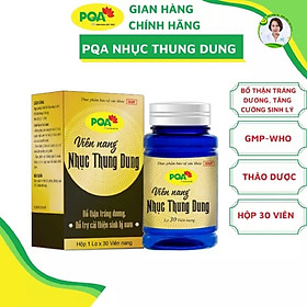 Nhục Thung Dung PQA Bổ Thận Tráng Dương, Hỗ Trợ Cải Thiện Sinh Lý Nam Và Giảm Đau Lưng Mỏi Gối Hộp 30 Viên