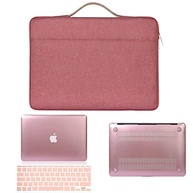 Laptop Dành Cho Apple Macbook Air 13/11/Macbook Pro 13/15 Hoa Hồng Vàng Cứng Bảo Vệ + túi Đựng Laptop + Bàn Phím - Macbook 12 (A1534)