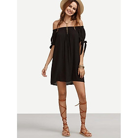 DRESS105 ĐẦM VOAN TRỄ VAI