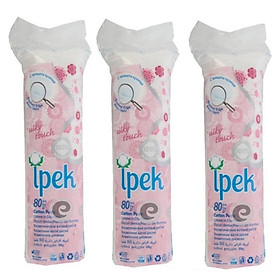 Combo 3 Bông Tẩy Trang Ipek 80 Miếng Cotton Pads ( Thổ Nhĩ Kỳ )