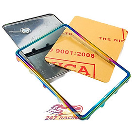 Khung Biển Số Xi Titan Full Bộ tặng MECA gắn mọi loại xe máy như hình