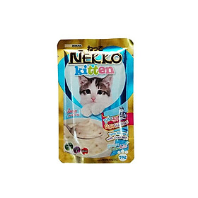 Pate Nekko cho mèo con gói 70g - Cá ngừ, sữa dê
