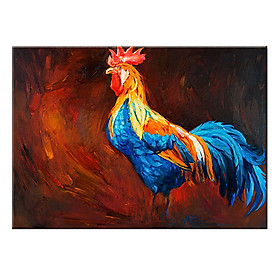 Mua Tranh Canvas Treo Tường Trang Trí Gà Trống Sặc Sỡ Suemall CV140855