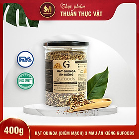 Hạt Quinoa (Diêm Mạch) 3 Màu Ăn Kiêng GUfoods 400g - Giảm cân, Eat clean, Giàu lợi ích sức khoẻ