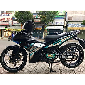 Tem Exciter 150 Y15ZR Đen bạc Crom
