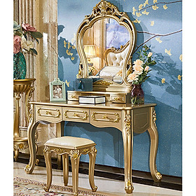 Mua Bộ bàn ghế trang điểm tân cổ điển ánh vàng sang trọng  bàn phấn LUX-BAP17