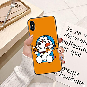 Ốp lưng điện thoại Iphone XS viền silicon dẻo TPU  hình Doremon Dễ Thương