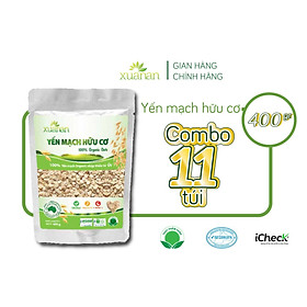 Combo 11 Túi Yến Mạch Hữu Cơ Xuân An [ko đường] Túi 400G(Tặng Kèm 11 Túi Yến Mạch 150G)