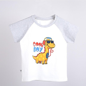 Áo thun bé trai bé gái BabyloveGo in hình khủng long chất liệu cotton sợi thoáng mát - KL001