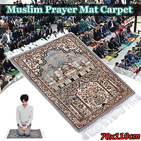 3 Types Muslim Prayer Mat Rug Tassel Carpet Salat Namaz Islamic Arabian Style 70x110cm