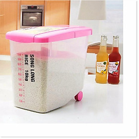 Mua thùng đựng gạo 10kg song long - mầu ngẫu nhiên
