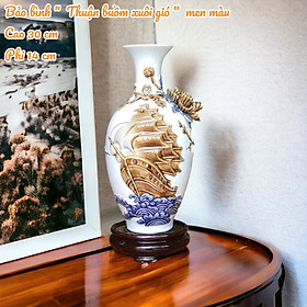 Mua Bình hút tài lộc gốm sứ Bát Tràng đắp nổi thủ công cao cấp